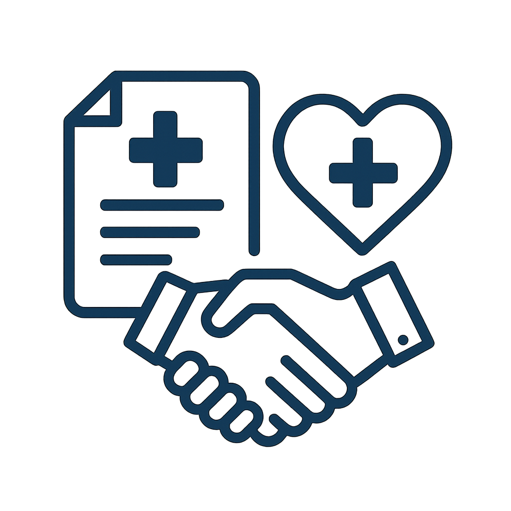 Build as a True clinical partner no people no words just an icon